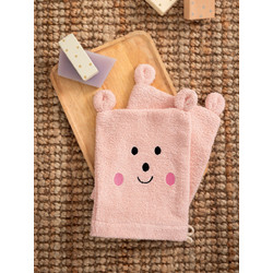 Palamaiki Σετ γάντια μπάνιου πετσετέ Baby Bath 17x23 BG100 PINK Ροζ