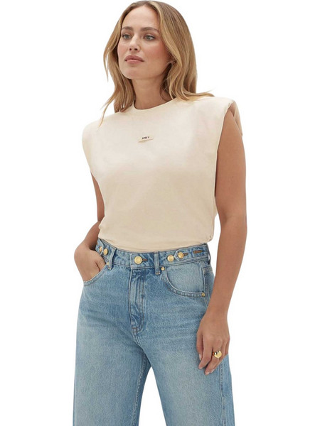 JOSH V W TANK TOPS - JV-2607-1102-ECRU MELANGE ECRU