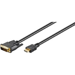 Microconnect Καλώδιο DVI-D αρσ. - HDMI αρσ. 5m Μαύρο (HDM192415)