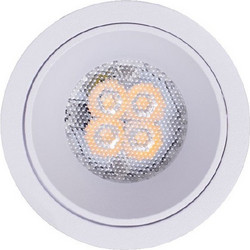Σποτ στρογγυλό, σταθερό, GU10/MR11, Max6W (LED) IP20, o5.5x2.5cm, λευκό - Vk (VK/03291G/W) 28568