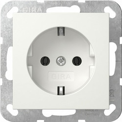 Πρίζα GIRA 444013 SCHUKO socket + mounting plate AP ReinWhite