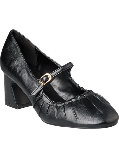 Envie Shoes Γόβες με Χοντρό Χαμηλό Τακούνι & Μπαρέτα Μαύρες E84-24356-34