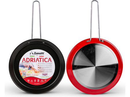 Olympia Zanetti Adriatica Διπλό Τηγάνι Αντικολλητικό με Καπάκι 25cm