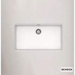 Schock Cristalite Manhattan 30080U-1301 Υποκαθήμενος Νεροχύτης Γρανίτη Ματ Superwhite 75x45.6cm
