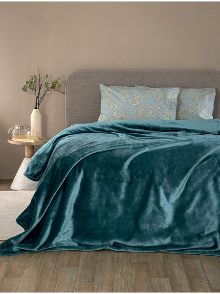 Κουβέρτα Fleece 220x240 LUCY PETROL - Palamaiki Home