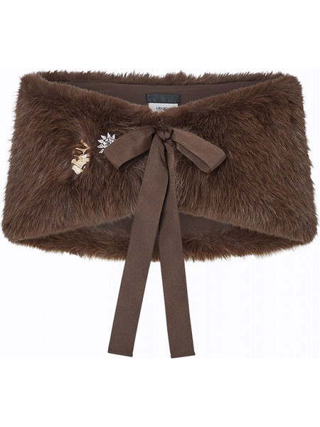 LIU-JO ΕΣΑΡΠΑ ΓΟΥΝΑ FAUX FUR ΚΑΦΕ