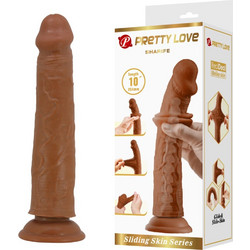 Pretty Love Sharife Ρεαλιστικό Dildo με Βεντούζα 25cm Καφέ