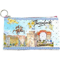 Πορτοφόλι Souvenir μπρελόκ - Σετ 10pcs - PVC - Thessaloniki - 16*10cm - 871707