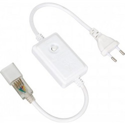 GLOBOSTAR(R) NEOVALE-B 70624 Dimmer / Controller 2A 460W AC 220-240V σε DC 220-240V για έως 100 Μέτρα Neon Flex LED Αδιάβροχο IP44 - Λευκό - Μ44 x Π5 x Υ2.7cm