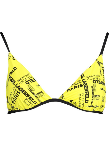 Karl Lagerfeld Bikini Top Τριγωνάκι Κίτρινο KL20WTP20