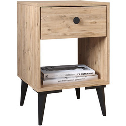 14870061 Κομοδίνο ArteLibre AMARI Δρυς Μοριοσανίδα 43x43x67.5cm Φυσικό/Δρυς