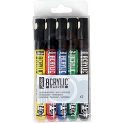 Σετ 5 Ακρυλικών Μαρκαδόρων Acrylic Marker Primary Pebeo