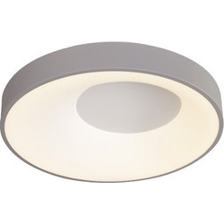 Inlight Πλαφονιέρα οροφής LED 36W 3CCT από γκρί μέταλλο και ακρυλικό D:48cm (42040-Grey)