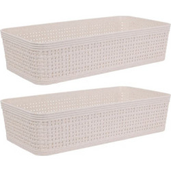 ΚΑΛΑΘΙΑ ΑΠΟΘΗΚΕΥΣΗΣ ΠΛΑΣΤΙΚΑ ΠΛΕΚΤΑ SAND 25x13x6cm 2τμχ
