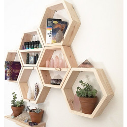 Wall Shelf Raf252 Walnut 42x10x37 cm
