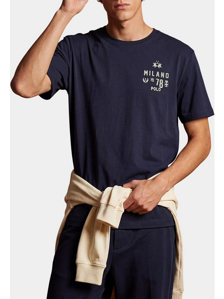 LA MARTINA ΜΠΛΟΥΖΑ T-SHIRT ΚΜ 3LMMDR300-07207 DarkBlue