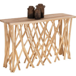 Κονσόλα Krant HM9805 121x36x75cm Natural Ξύλο