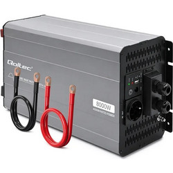 Qoltec Qoltec Pure Sine Wave Inverter 12v To 230v 4000/8000w Ups Bypass Usb Compatible Lifepo4 Gel Agm