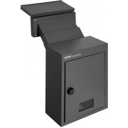 VEVOR Through The Wall Drop Box 31.8x16x42.9 cm Mailbox with Code Lock Black Black-13x7x17 inch