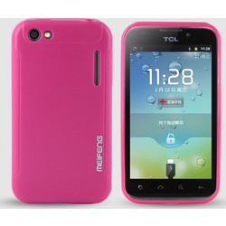 Θήκη Σιλικόνης για Alcatel One Touch (OT-995) Ρόζ (OEM)