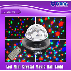 Mini LED Effect Φωτορυθμικό Crystal Ball - USB,SD Mp3 Player & τηλεχειρισμό ME-16
