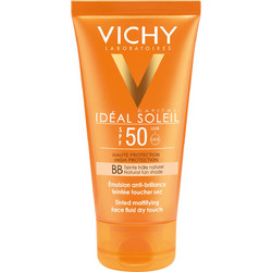 Vichy Ideal Soleil ΒΒ Mattifying Fluid Αντηλιακή Κρέμα Προσώπου Αντιγηραντική με Χρώμα SPF50 50ml
