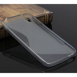 Θήκη TPU GEL S-Line για Alcatel One Touch Idol 3 (5.5) Γκρί (OEM)
