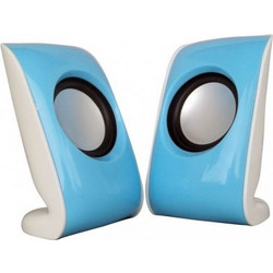 Powertech PT-39 Ηχεία Υπολογιστή 2.0 5W Blue White