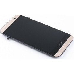 HTC One M8 Complete LCD And Touchpad With Frame in Gold