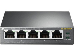 TP-Link TL-SG1005P V1 Unmanaged L2 Switch με 5 Θύρες Ethernet 100Mbps