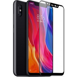 Προστατευτικό Οθόνης Tempered Glass Full Cover για XIAOMI Mi 8/Mi 8 Global Version Μαύρο (OEM)