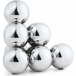 BUBBLES bookend stainless steel, polished 14 (h) cm 105001