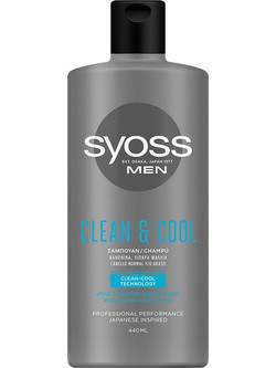 Syoss Men Clean & Cool Σαμπουάν για Επανόρθωση για Λιπαρά Μαλλιά 440ml