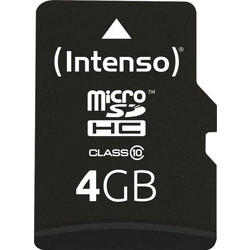 Intenso microSDHC 4GB Class 10 + Adapter