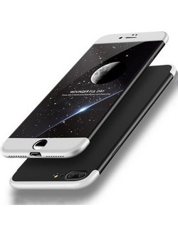 Θήκη Bakeey&8482 Full Plate 360 για iPhone 8Plus Ασημί/Μαύρο