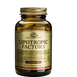Solgar Lipotropic Factors Συμπλήρωμα Διατροφής 1000mg 50 Ταμπλέτες