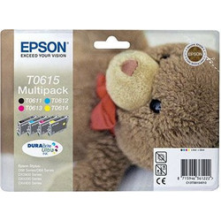 Epson T0615 B/C/M/Y Πακέτο 4 Μελανιών Εκτυπωτή Inkjet C13T061540