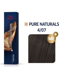 Wella Koleston Perfect Me+ Pure Naturals 4/07 Καστανό Φυσικό Μόνιμη Βαφή Μαλλιών 60ml