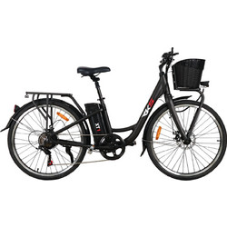 RKS XT-1 Γυναικείο Ηλεκτρικό Ποδήλατο Πόλης 26" 250W με 6 Ταχύτητες και Δισκόφρενα Μαύρο