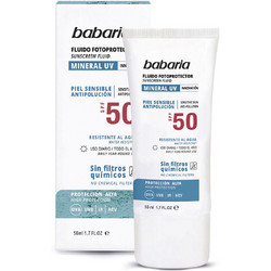 Babaria Solar Mineral UV Αντηλιακό Γαλάκτωμα Προσώπου SPF50 50ml