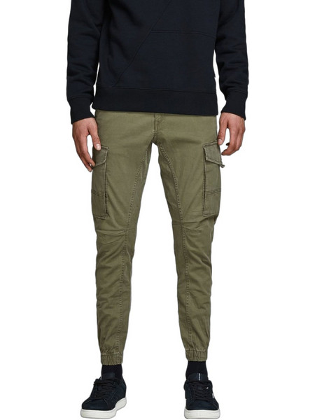 Jack & Jones Ανδρικό Παντελόνι Cargo Joggers Slim Εφαρμογή Χακί 12141844