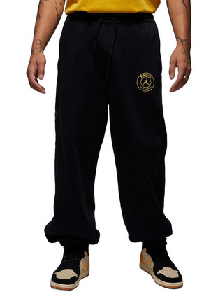 Jordan Paris Saint-Germain Ανδρικό Παντελόνι Φόρμας Fleece με Λάστιχο Μαύρο DZ2949-010