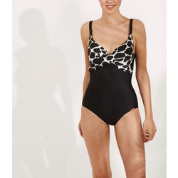 Ysabel Ολόσωμο Μαγιό Animal Print Μαύρο 81892
