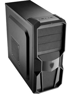 PowerTech CP-626 Blue Midi Tower Κουτί Υπολογιστή