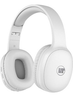 Lamtech LAM113027 Ασύρματα Bluetooth Ακουστικά Over Ear με Noise Canceling Λευκά