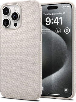 Spigen Liquid Air Back Cover Natural Titanium (iPhone 15 Pro)