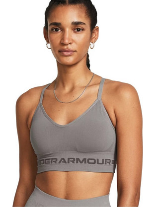 Under Armour Seamless Low Long Αθλητικό Μπουστάκι με Χαμηλή Στήριξη & Αφαιρούμενη Ενίσχυση Καφέ 1357719-294