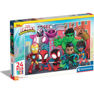 Παιδικό Puzzle Clementoni Maxi Super Color Marvel Spidey & His Friends 24 Κομμάτια 1200-24249