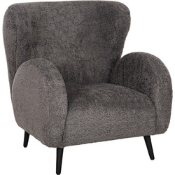 HomeMarkt Μπερζέρα Γκρι Kryly HM9593.01