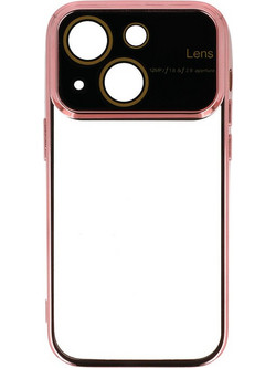 Powertech Electro Lens Back Cover Transparent / Rose Gold (iPhone 15)